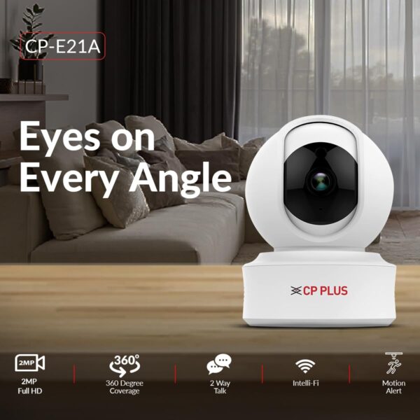 CP PLUS 2MP Full HD Smart Wi-fi CCTV Home Security Camera | CP-E21A - Image 11