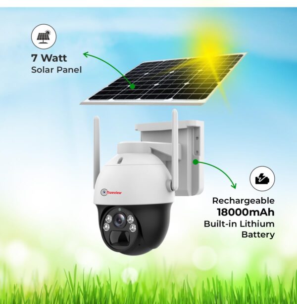 Trueview 4G Sim 4Mp Solar Powered CCTV Security Camera with Solar Panel - Image 6