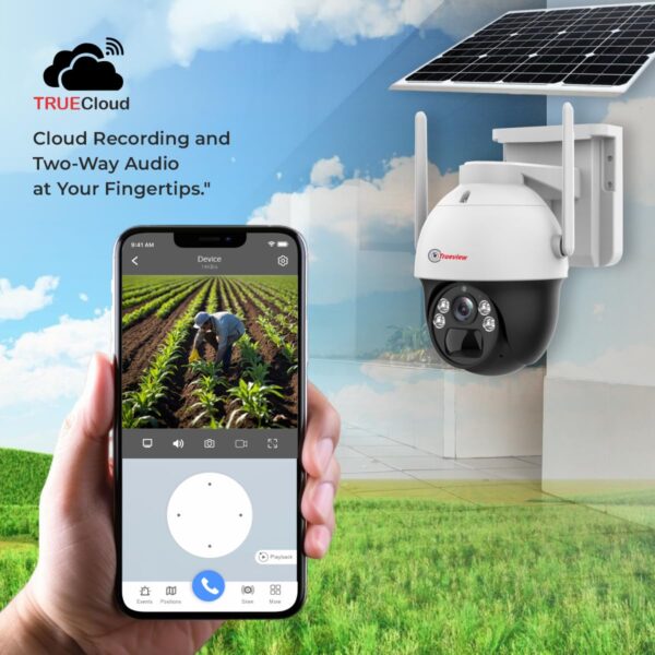 Trueview 4G Sim 4Mp Solar Powered CCTV Security Camera with Solar Panel - Image 5